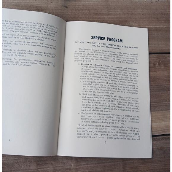 Womens Physical Education Recreation Program Brochure University of Tennessee - Picture 4 of 6